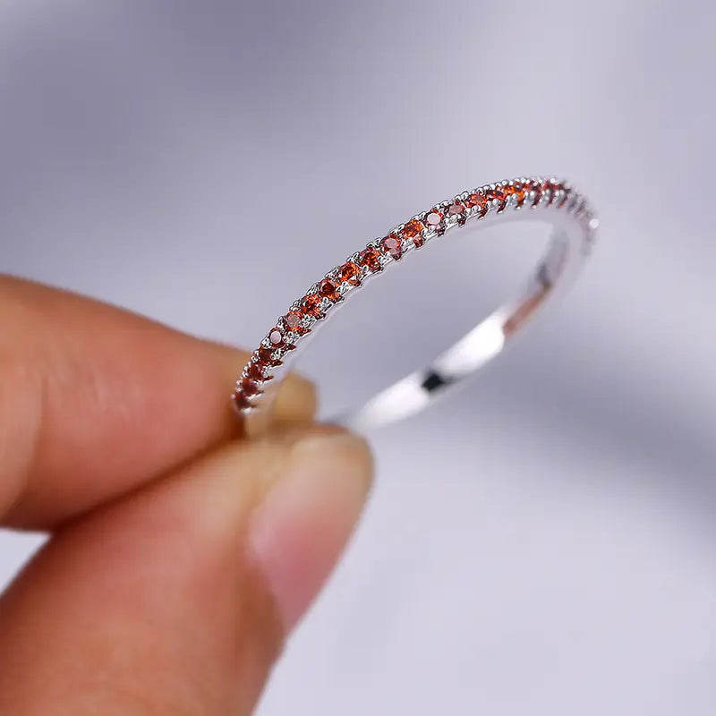 Elegant Ruby White Gold Ring