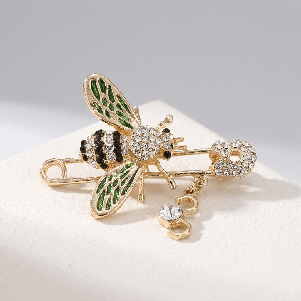Elegant Insect Diamond Brooch