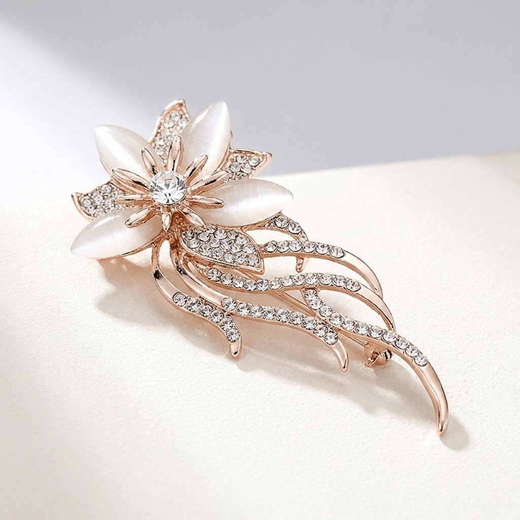 Elegant Floral Alloy Brooch