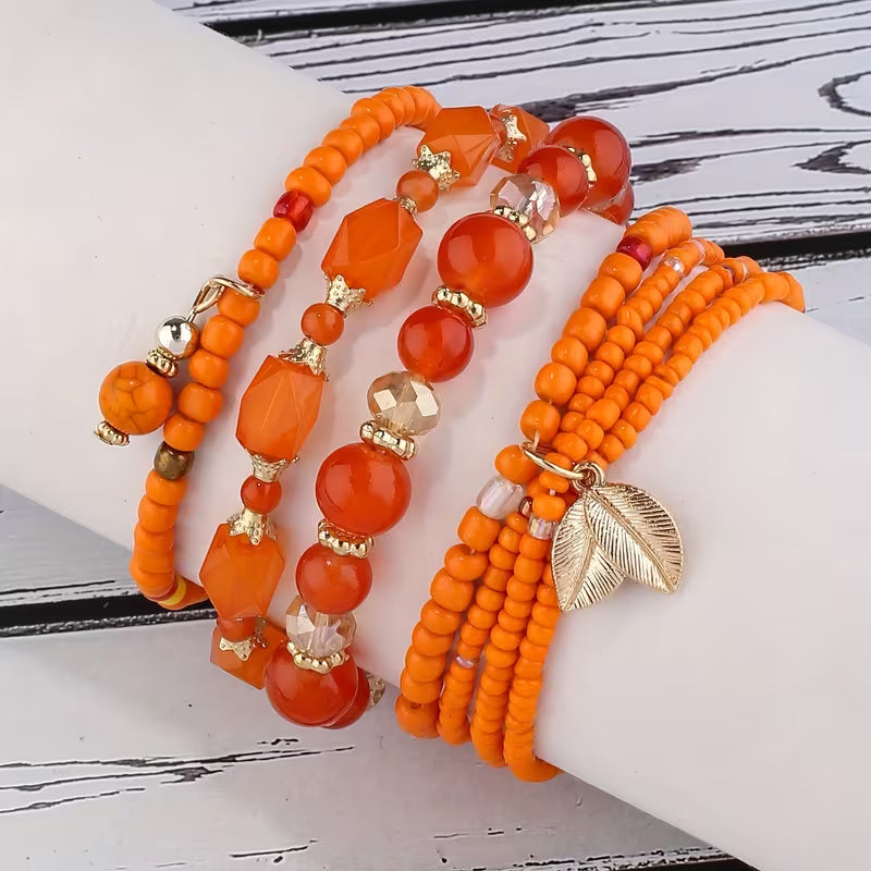 Elegant Crown Turquoise Bracelet Set