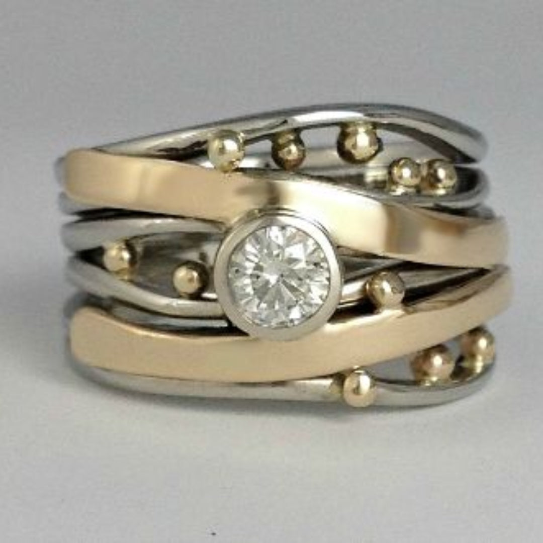 Prestige Gold Zirconia Ring