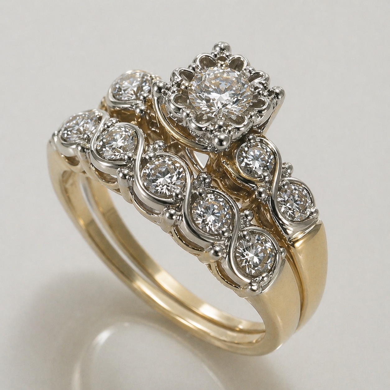 Timeless Vintage Gold Sparkle Ring