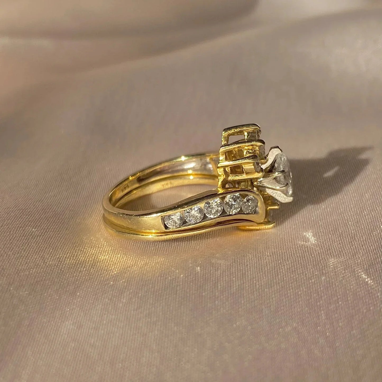 Timeless Vintage Gold Zirconia Ring