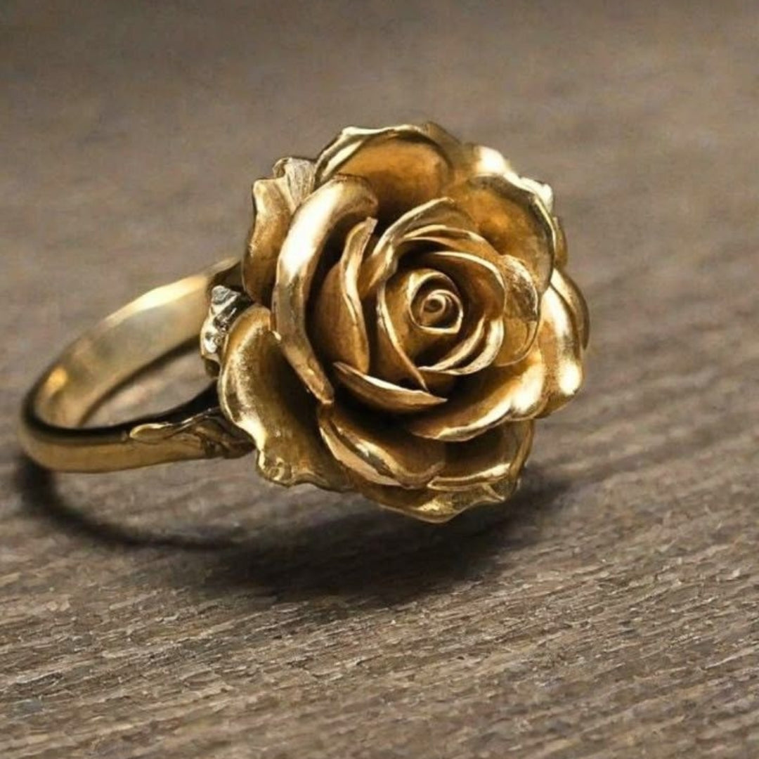 Luxe Gold Blossom Ring