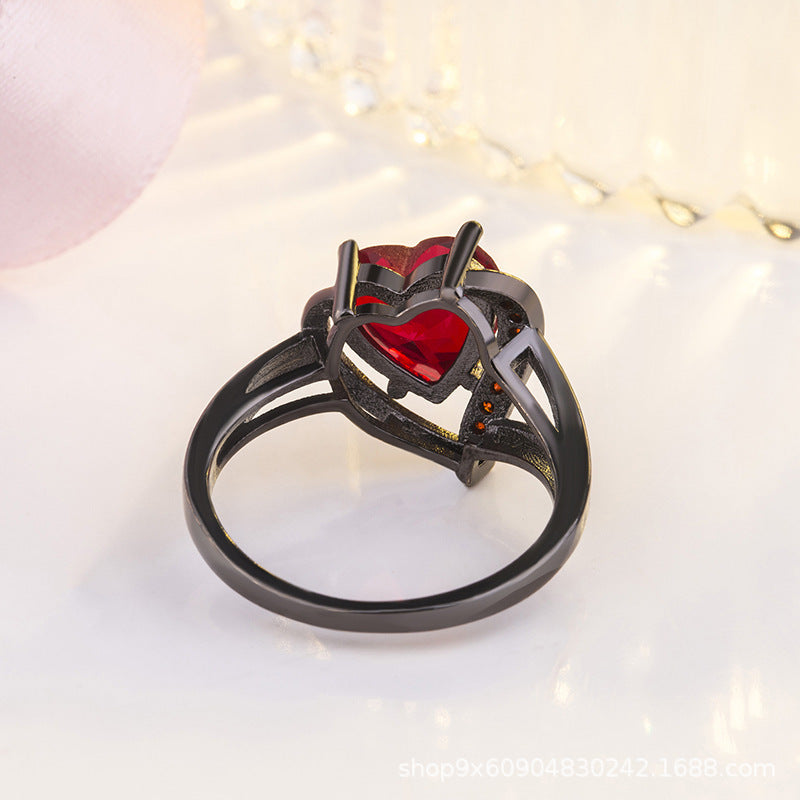 Elegant Black Rose Thorn Ring