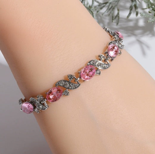 Elegant Rosé Sapphire Bracelet