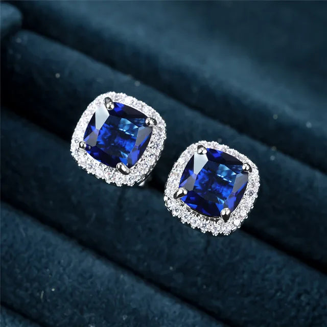 Luxe Sapphire Stud Earrings