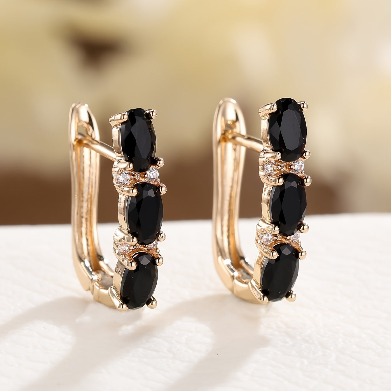 Elegant Black Drop Earrings