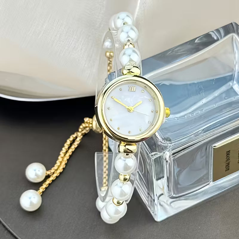 Classic Pearl Bracelet Watch