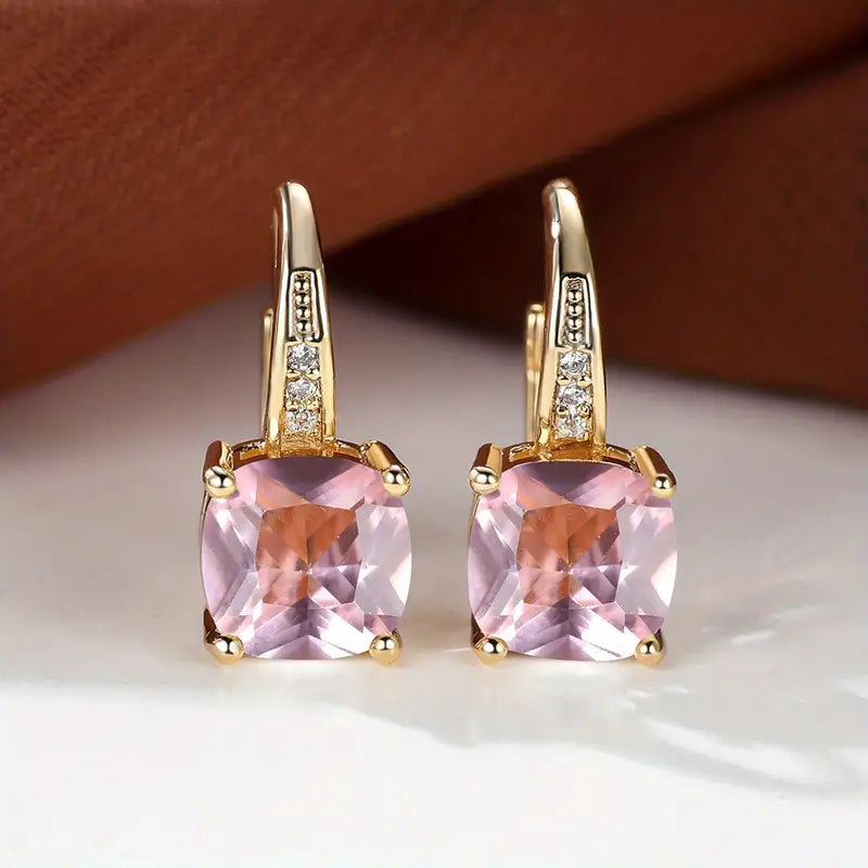 Gracious Gemstone Hoop Earrings