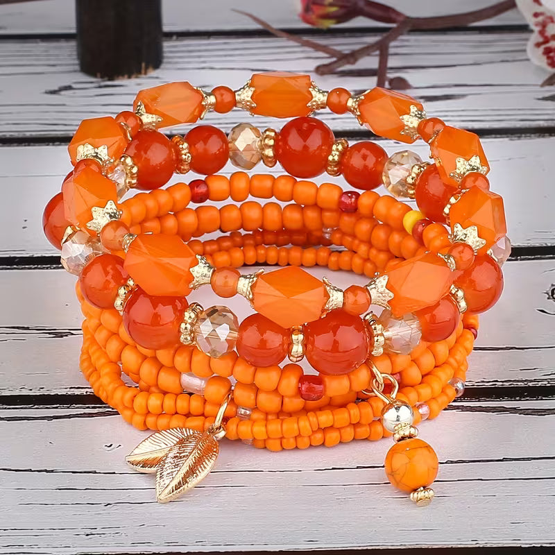Elegant Crown Pearl Bracelet Set