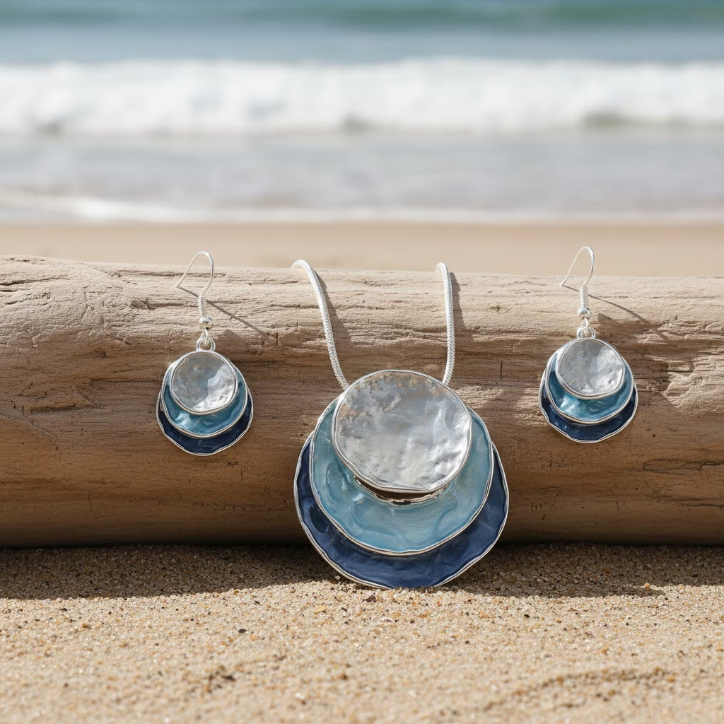 Turquoise Boho Retro Necklace Set