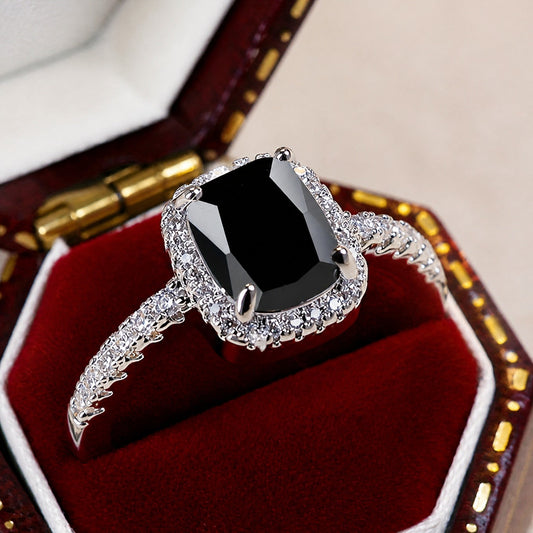 Elegant Synthetic Zirconia Statement Ring