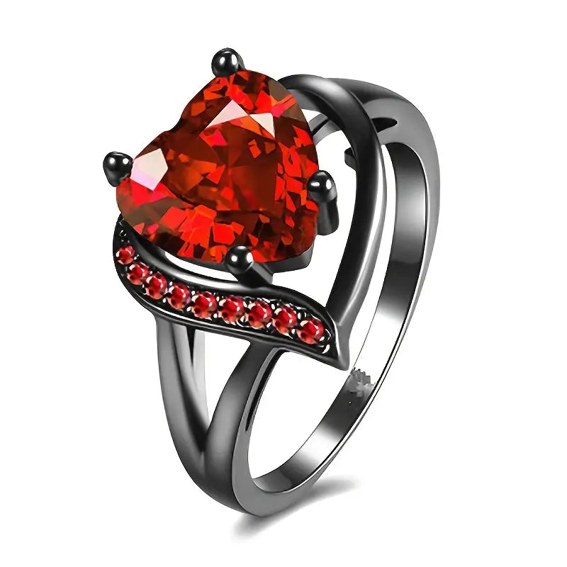 Elegant Black Rose Thorn Ring