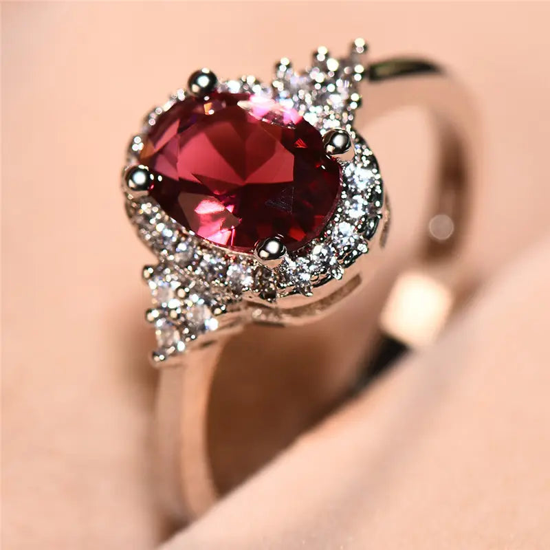 Elegant White Gold Ember Ring