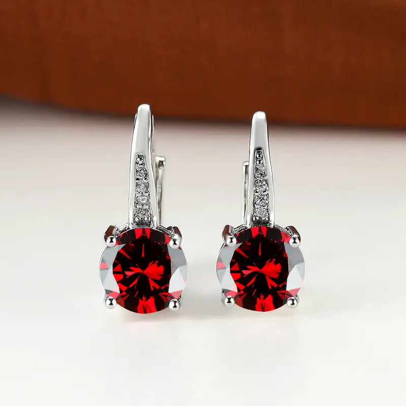 Elegant White Gold Drop Earrings