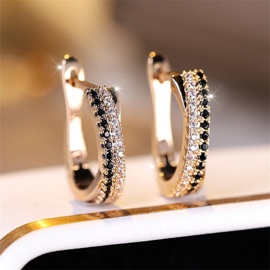 Elegant Vintage-Inspired Zirconia Dangle Earrings