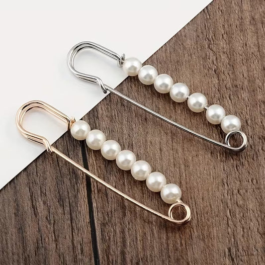Elegant Pearl Pin Brooch, (Set of 4)