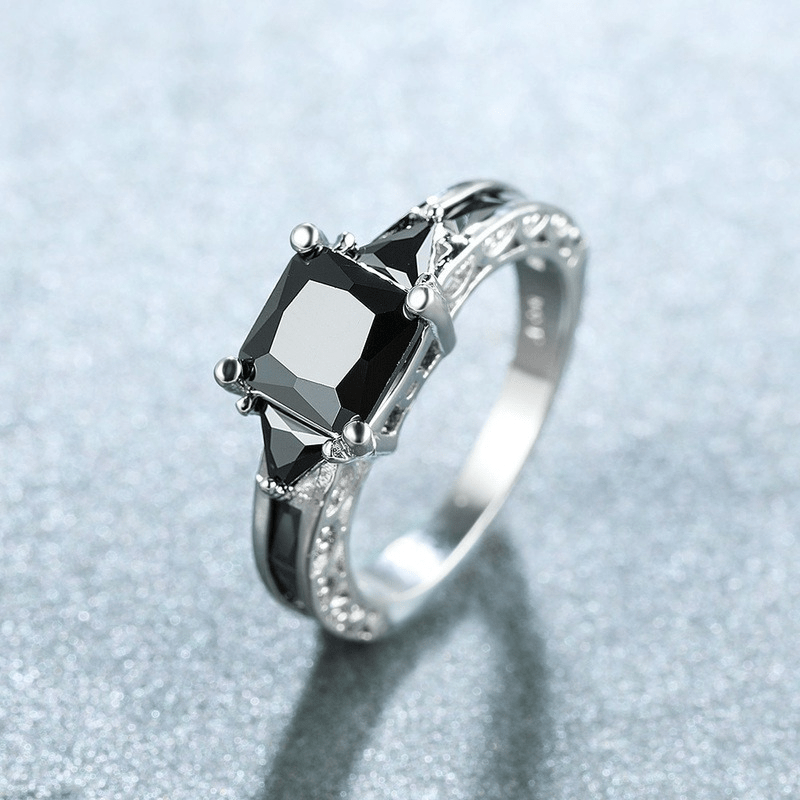 Elegant Synthetic Zircon Eternity Ring
