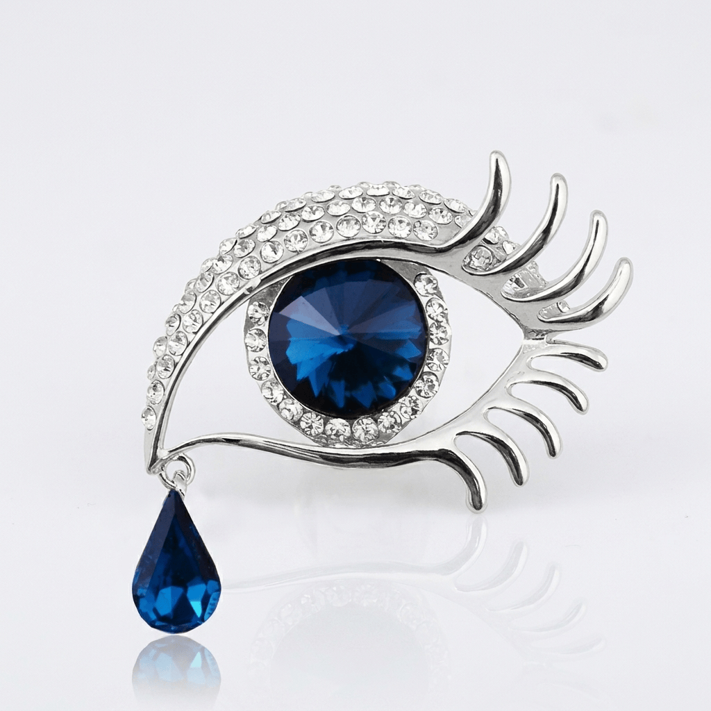 Elegant Teardrop Rhinestone Brooch