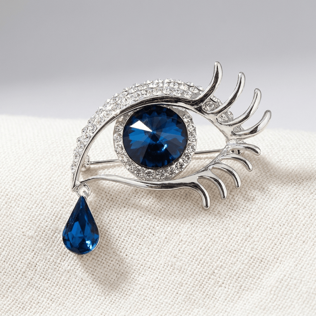 Elegant Teardrop Rhinestone Brooch
