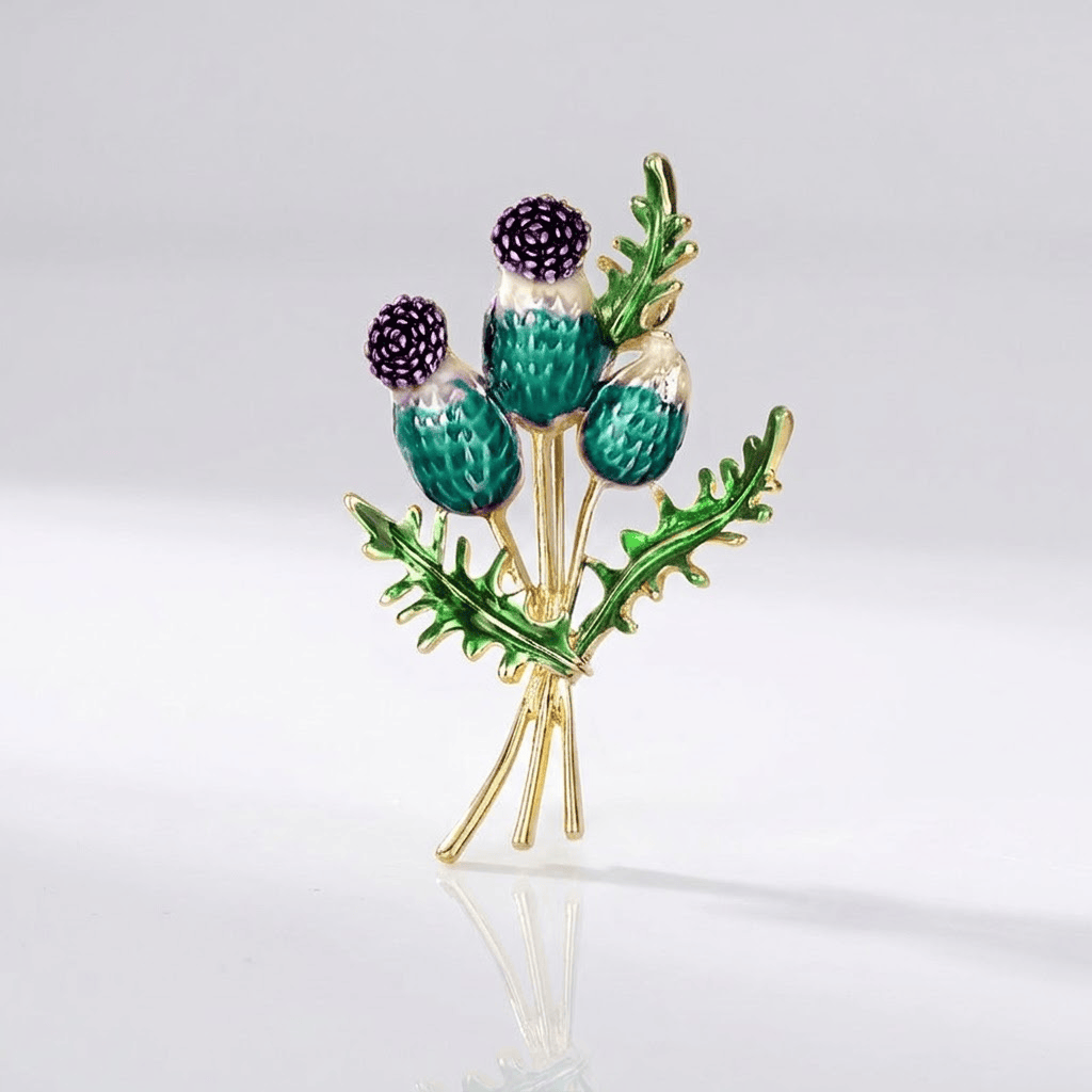 Elegant Gold Flower Brooch