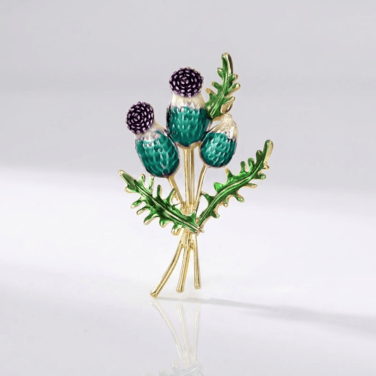 Elegant Gold Flower Brooch