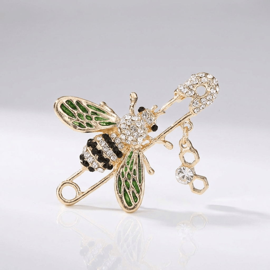 Elegant Insect Diamond Brooch