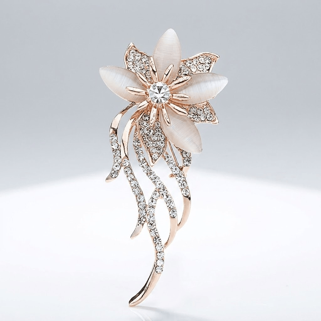 Elegant Floral Alloy Brooch