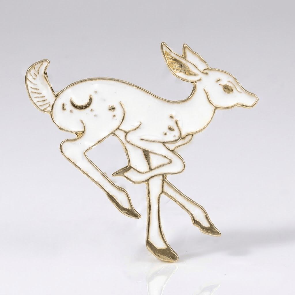 Elegant Fawn Alloy Brooch
