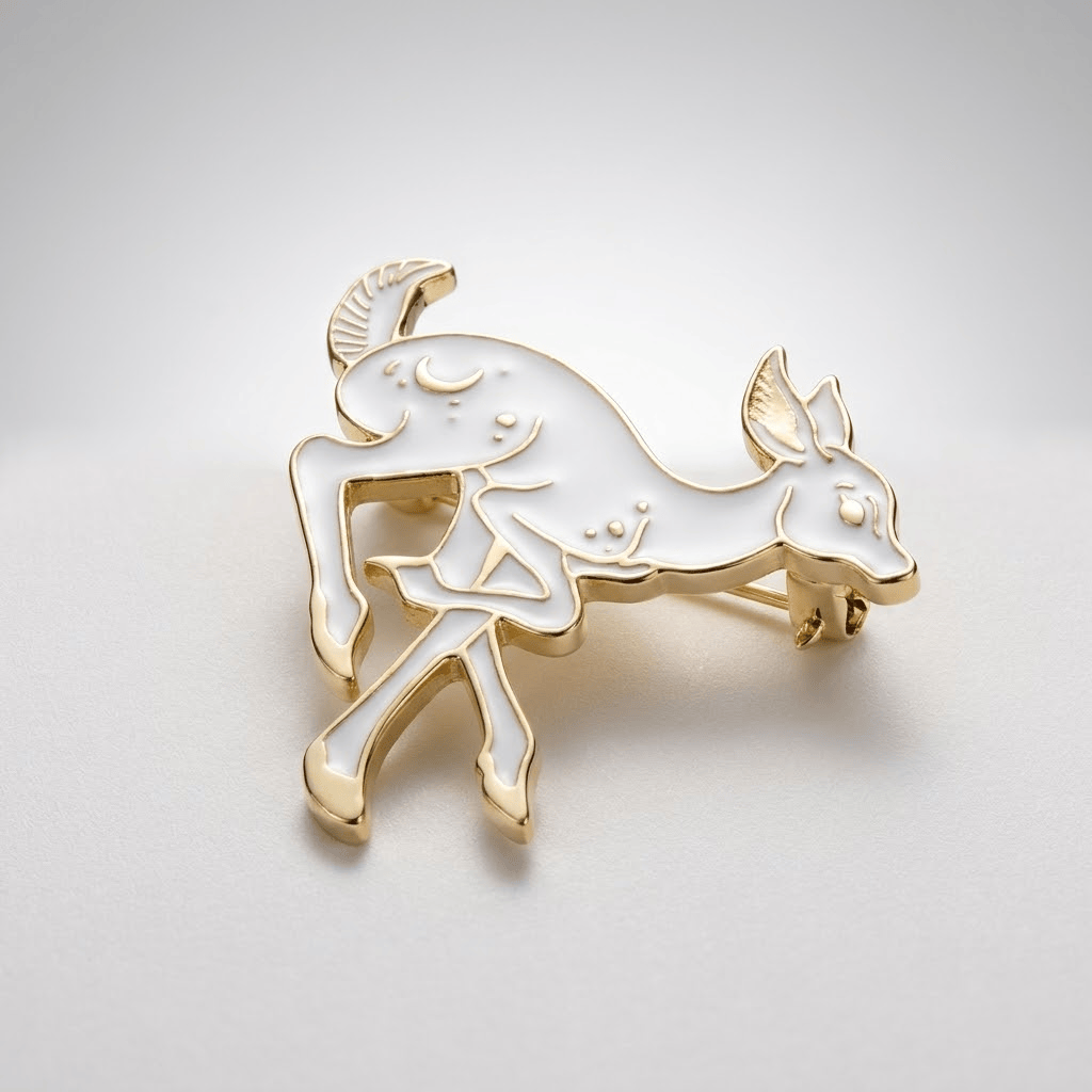 Elegant Fawn Alloy Brooch