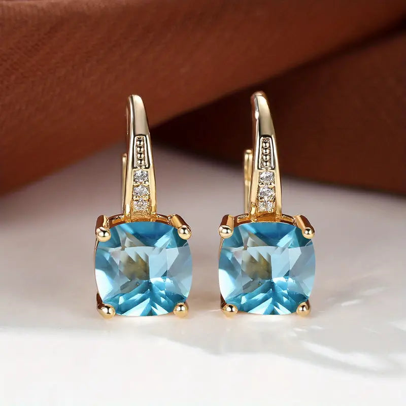 Gracious Gemstone Hoop Earrings