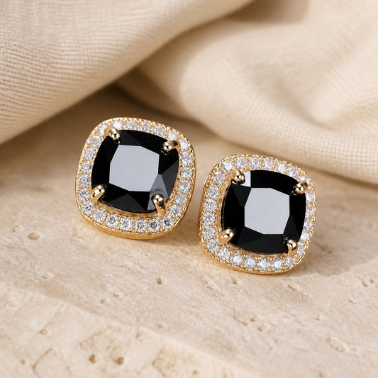 Elegant Vintage-Inspired Onyx Earrings
