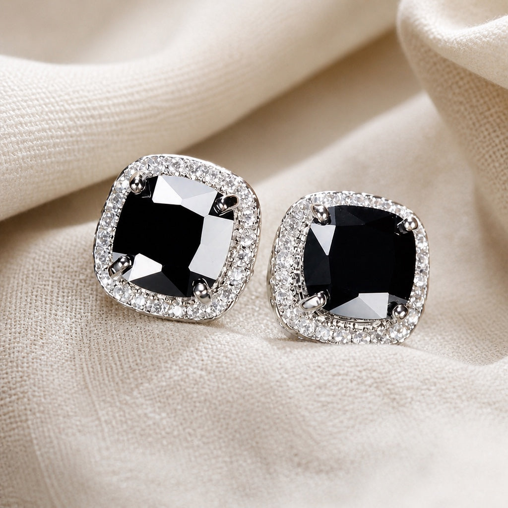 Elegant Vintage-Inspired Onyx Earrings