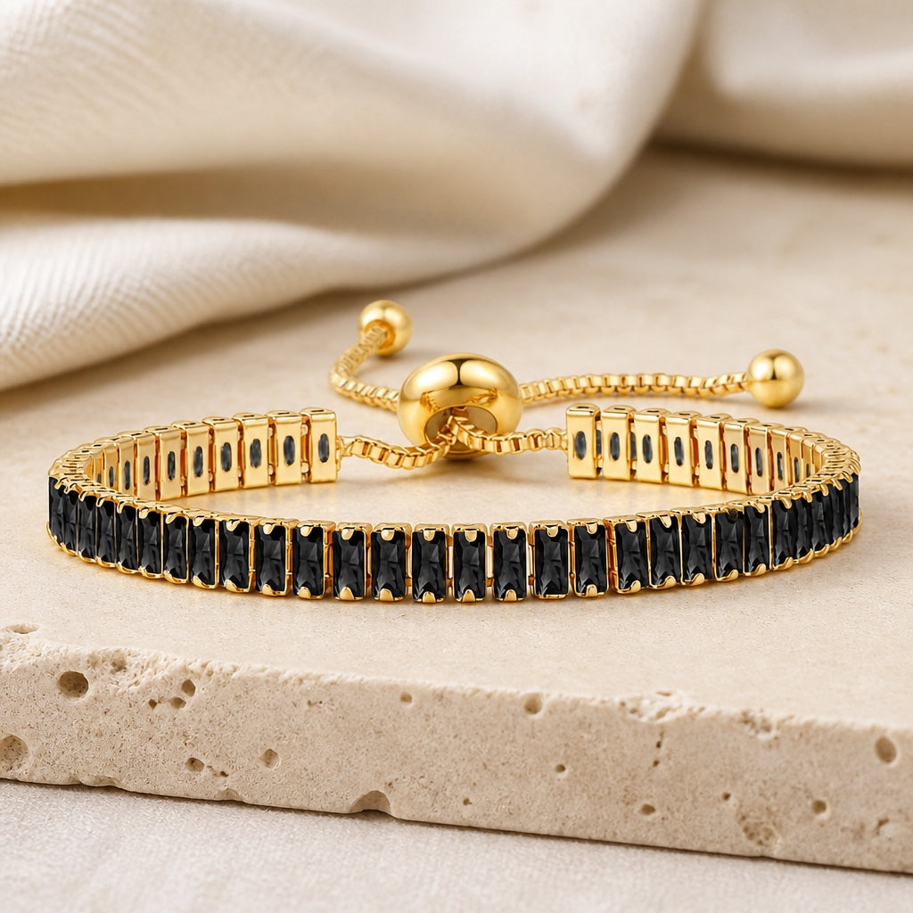 Elegant Gold Plated Zirconia Tennis Bracelet
