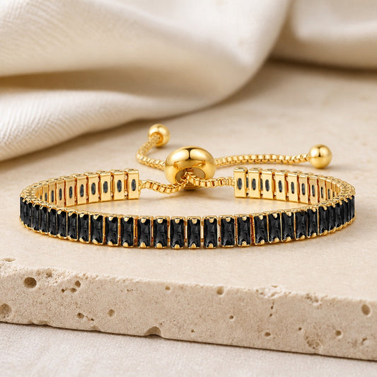 Elegant Gold Plated Zirconia Tennis Bracelet