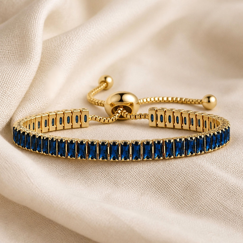 Elegant Gold Plated Zirconia Tennis Bracelet