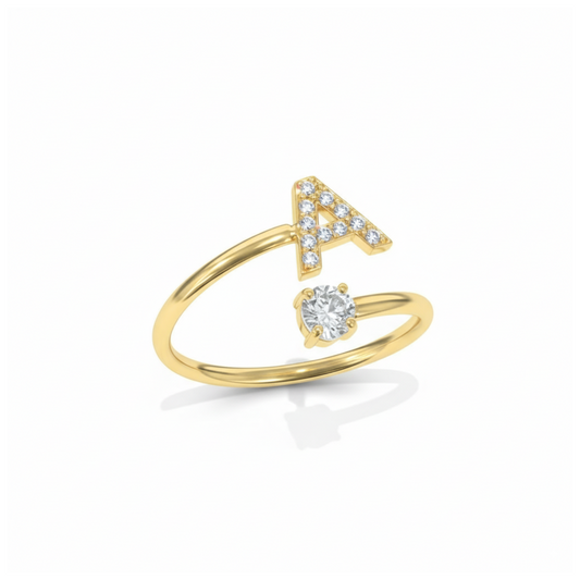 Charming Custom Initial Ring