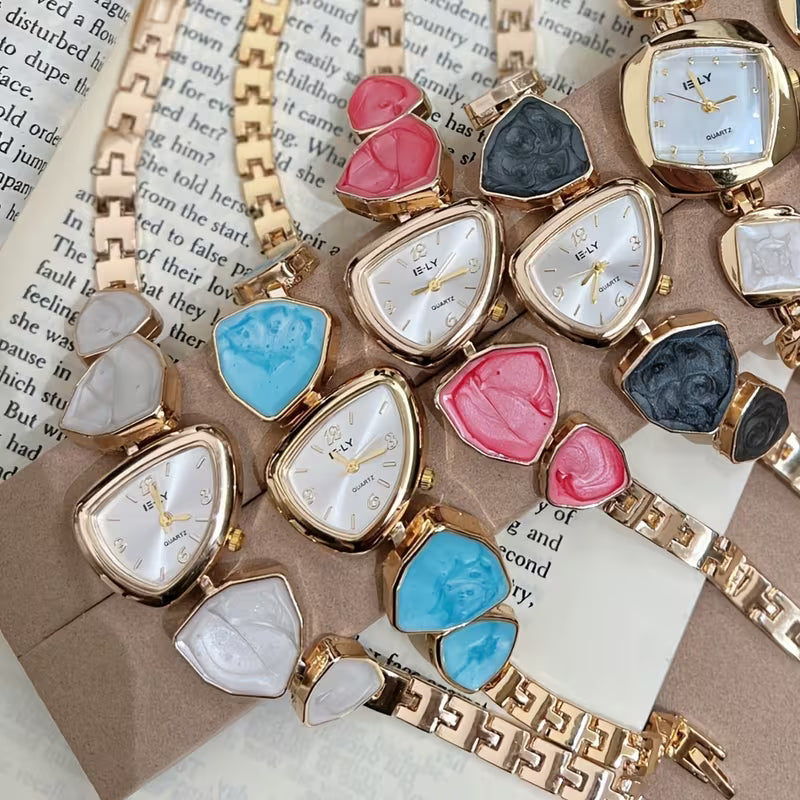 Turquoise Stone Gold Bracelet Watch