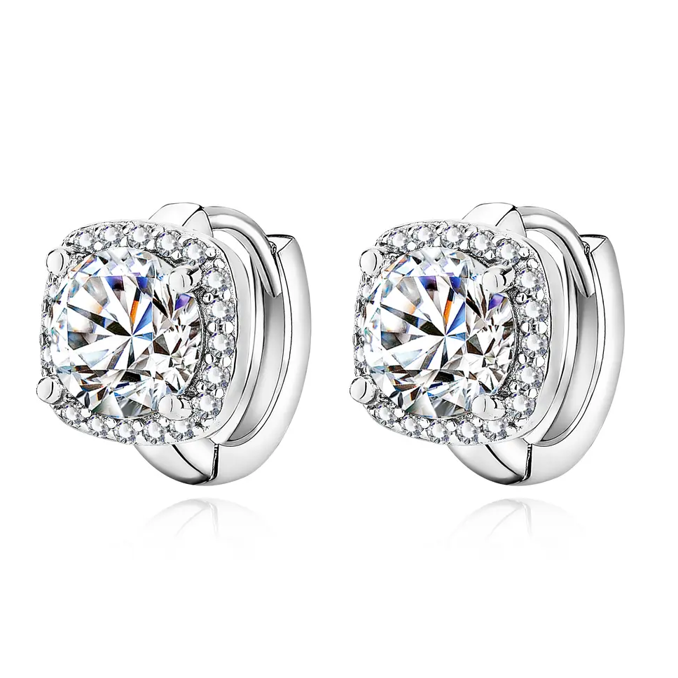 Luxe Cushion Halo Earrings