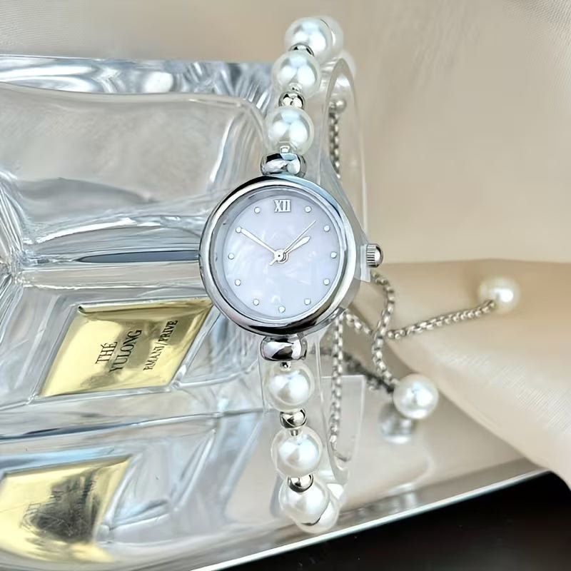 Classic Pearl Bracelet Watch