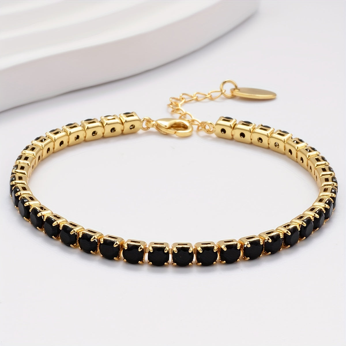 Sophisticated Square Cut Gold Bracelet
