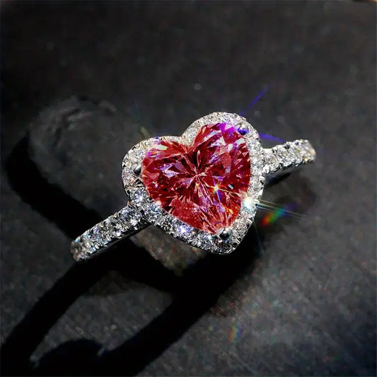 Elegant Ruby White Gold Ring