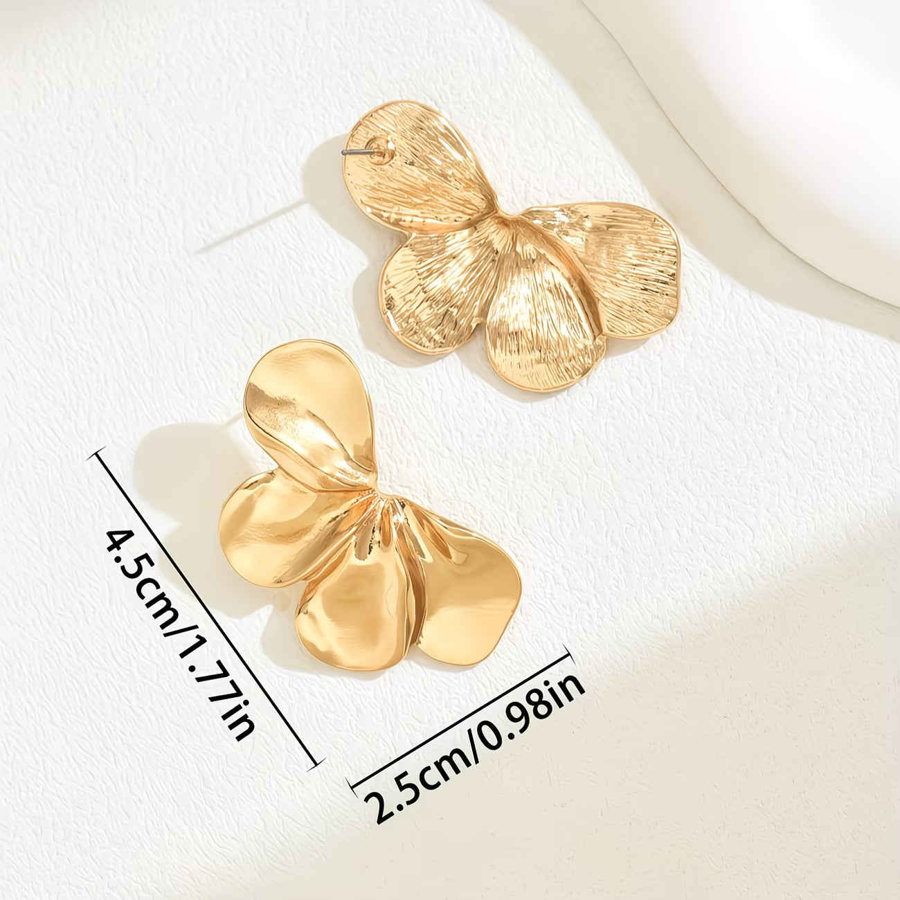 Effortlessly Luxurious Petal Earrings