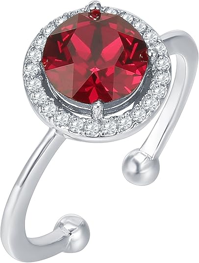Elegant Ruby White Gold Ring