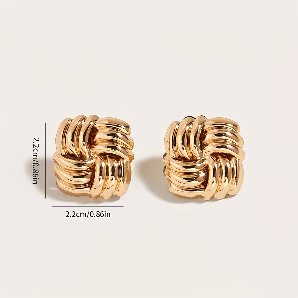Gold Cushion Earrings