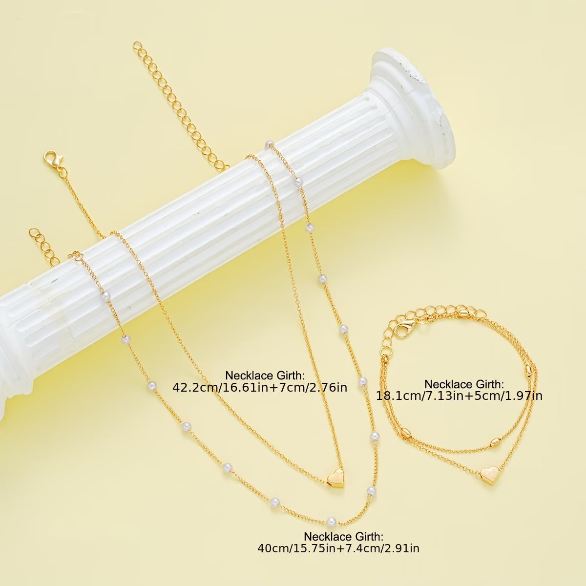 Loving Hearts Necklace Set