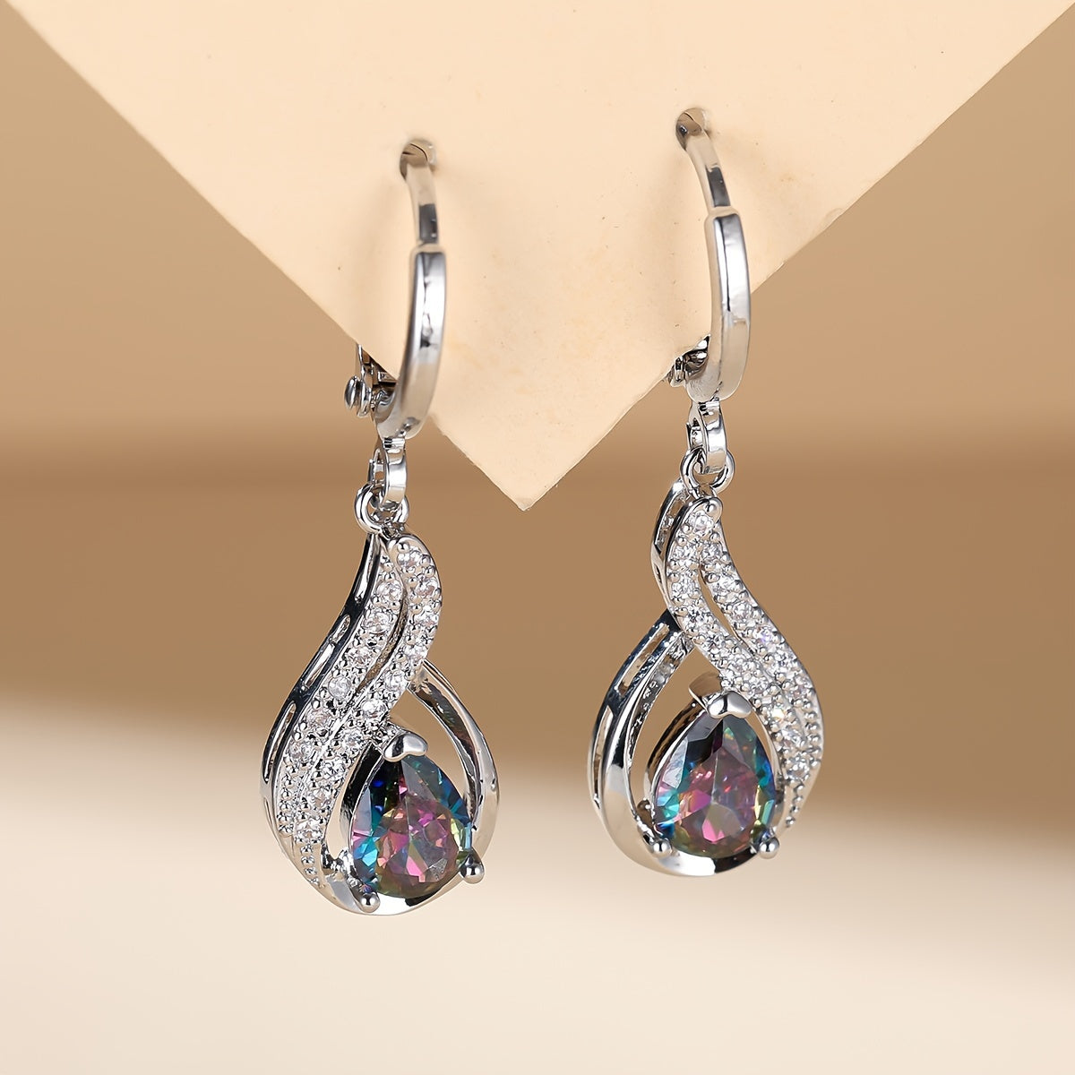 Elegant Waterdrop Zirconia Earrings