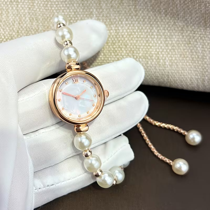 Classic Pearl Bracelet Watch