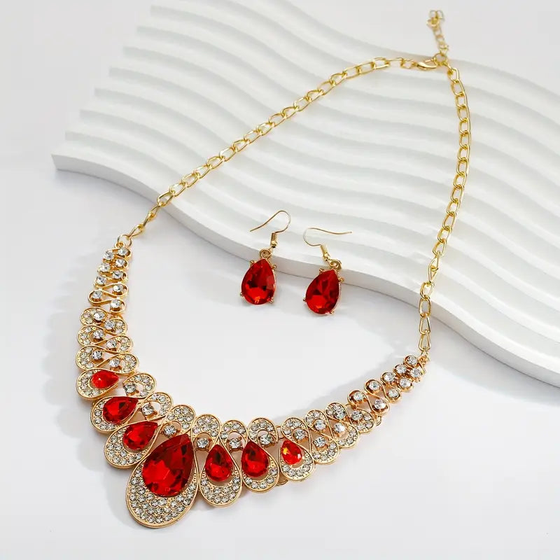 Sophisticated Crimselle Gold Jewelry Set